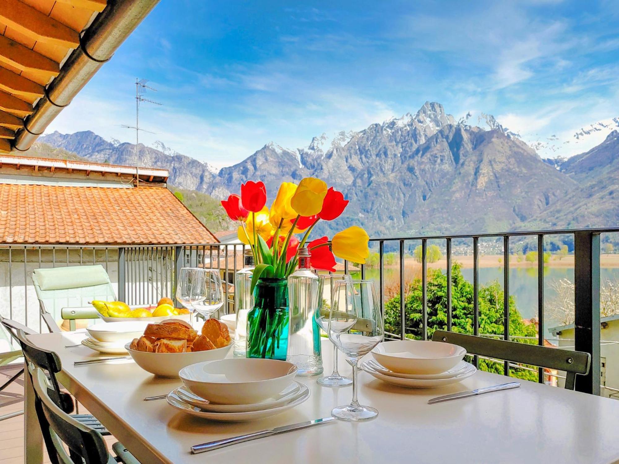 Dascio Dolce Ferienwohnung Panorama Balkon Am See Esterno foto